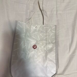 lululemon athletica Silver and White Tote Bag